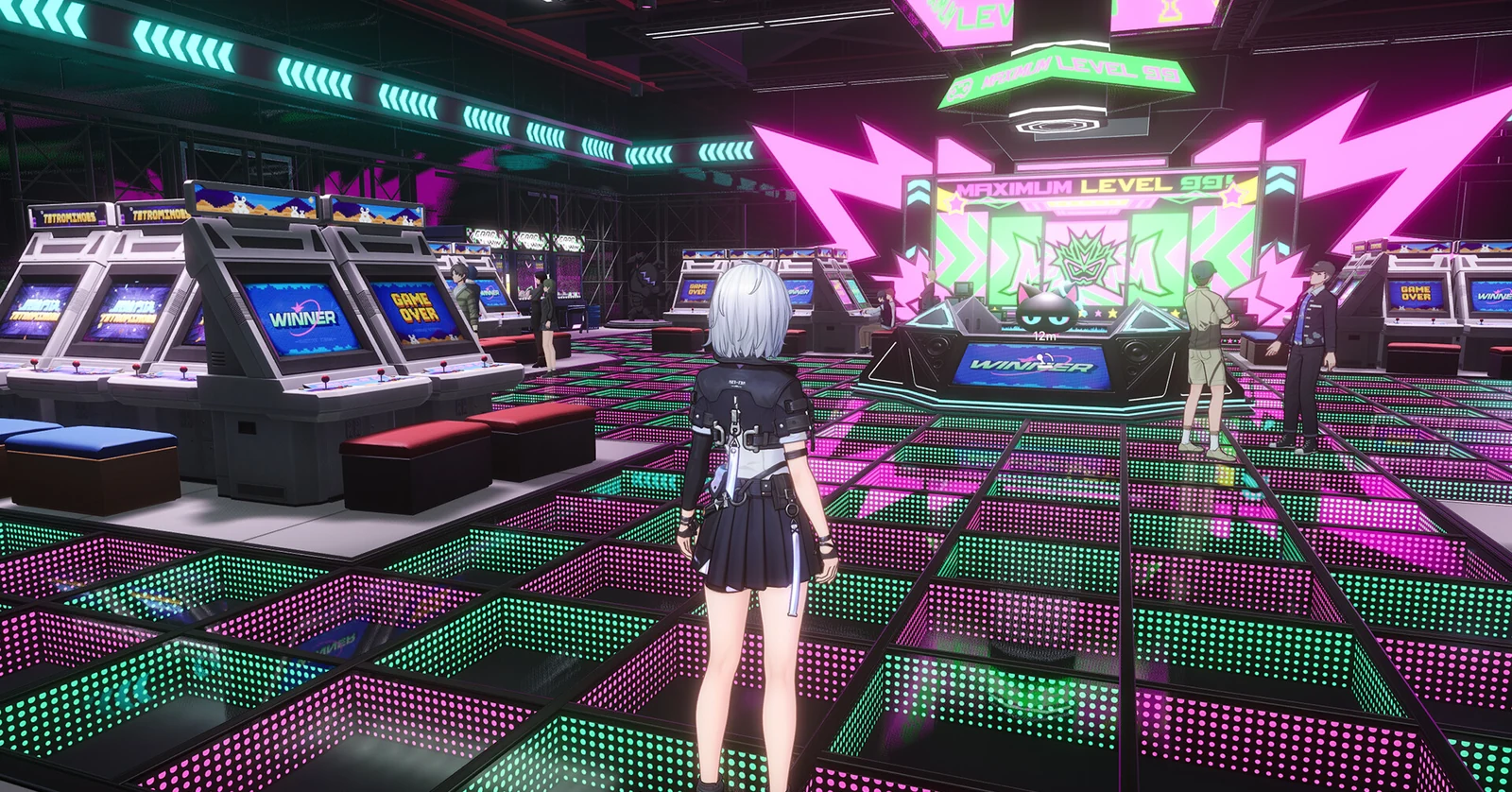 Neverness to Everness indoor arcade and social space in Hethereau